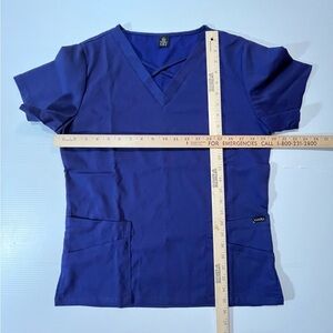 Viaoli Scrub Women Nurse Top Shirt V-Neck Medical Doctor Small